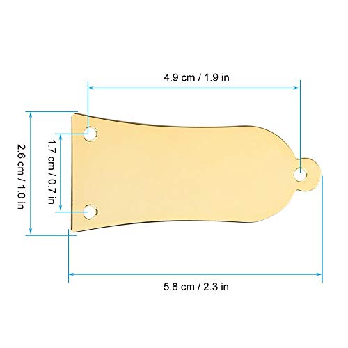 Truss Rod Cover, 3 Holes Iron Electric Guitar Truss Rod Cover Plate With Screws (Gold) Truss Rod Cover Gold Truss Rod Cover #TOP3