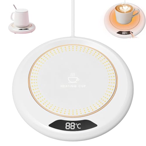 scalda tazze da caffè, scalda tazze, per scrivania, con 3 temperature (display a LED da 55 ℃ a 75 ℃, per caffè, tè, latte, scaldacandele