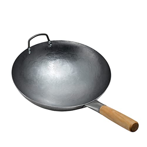 Wok Tradicional Chino de Acero al Carbono Forjado miniatura 1