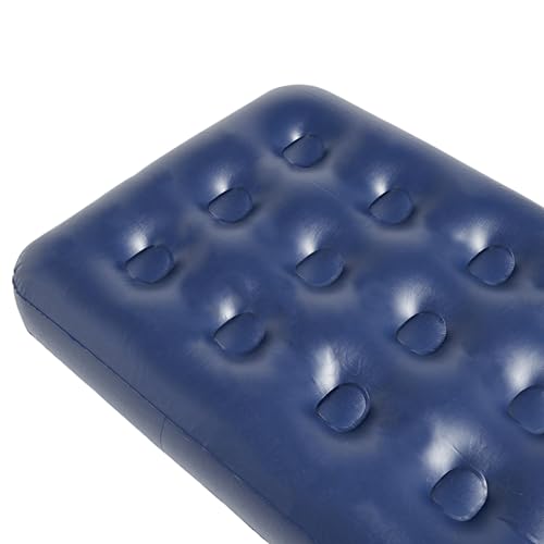 Eurohike Single Airbed with Flocked Finish, Portable, & Inflatable Mattress, Ideal for Camping, Festivals or Overnight Guests, Navy