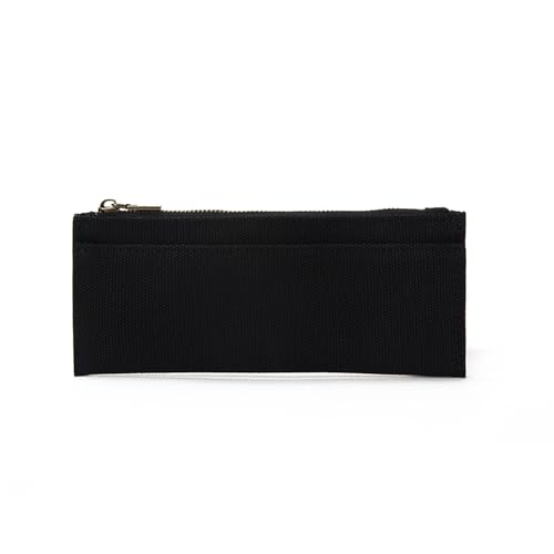 Image of Canvas Pencil Case Cartuchera Para Ninas Storage Cosmetic Bag Zipper (Black, Canvas)