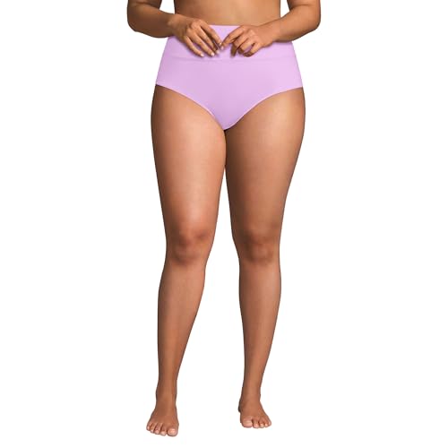 10 Best Bathing Suits with Tummy Control for Women Over 60: Flattering Swimwear for Confidence at Any Age 24 Lands' End Women's Pinchless High Waisted Bikini Bottoms 16 Wild Lilac