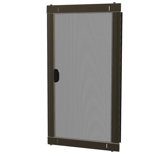 RiteScreen KD Mfit Sliding Screen Door Replacement, Ready-to-Assemble, Easy DIY, Bronze, 36' - PetScreen – Adjustable Patio Screen Door Kit for Openings 78” - 81” Tall – Fits 95% of Doors in U.S.