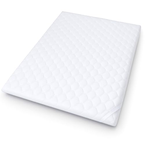 Matratzentopper 130x200 cm – Waschbare und Hypoallergene Matratzen Topper mit Ergonomischem Komfort - matratzenauflage Sanft Schlafen ohne Rückenschmerzen