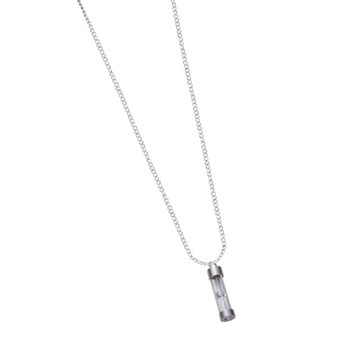 Mobestech Collar Urna Cremación Acero Inoxidable Transparente...