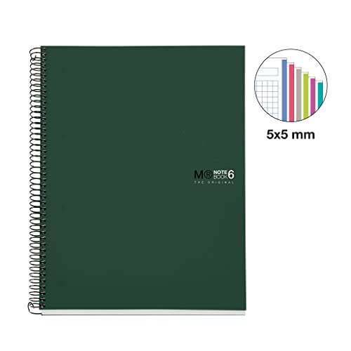 Image of Miquelrius - The Original Notebook 6 Colour Strips A4 150 5mm Grid Sheets