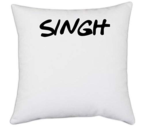 UDNAG White Polyester 'Singh' Pillow Cover [16 Inch X 16 Inch]