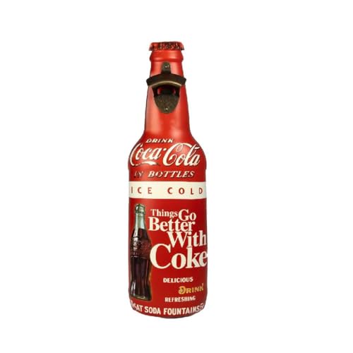 Image of Metal Bottle and Can Opener Ice Cold Co ca Cola Beer Bottle Opener Wall Mount