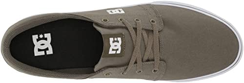 DC Men's Trase TX Skate Shoes, Olive/White, 13 | Image 4