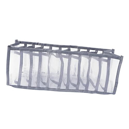 PRETYZOOM 1Pc Storage Case Multi Purpose Organizer with Compartments Washable Design for Socks and Underwear Portable and Lightweight for and Grey