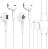 2 Pack-Wired Headphones for iPhone 14 Pro Earbuds with Lighing Aux Jack in Ear Earphones Noise Reduction Built-in Mic & Volume Control Support for iPhone 14 Pro Max/14/13/12/11/XR/XS/X/8/7