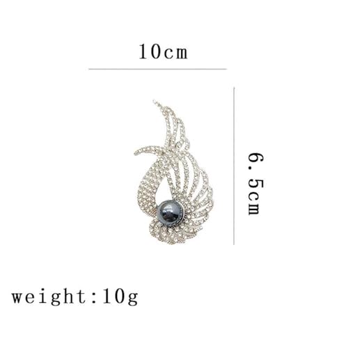 Image of Elegant Floral Brooch Pins for Women - Stylish Personalized Design Rhinestone Lapel Pin Jewelry for Ladies Flower Sweater Scarf Coat Dress Brooches and Pins for Women
