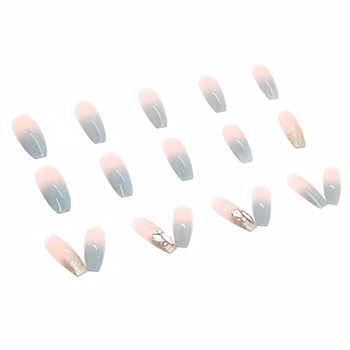 Shiny Press Fake Nails Set di 24 include sfumata