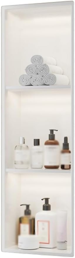 Niche murale douche acier inoxydable étagère rangement salle de bain