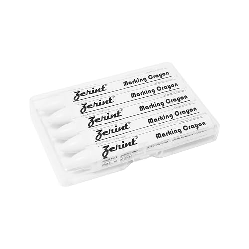 ZERINT HT-921W Marcadores de Tiza para Neumáticos de 5 Piezas (Blanco),Bolígrafo para Neumáticos Blanco