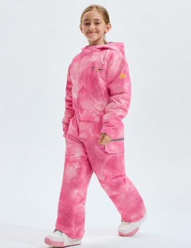 Image of GEMYSE Kids One Pieces Ski Suits Jumpsuits Boys Girls' Winter Outdoor Snowboarding Waterproof Snowsuits