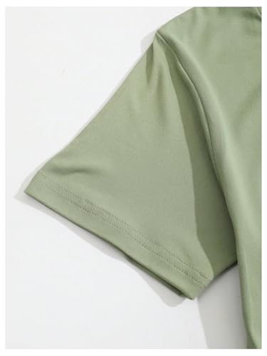 SweatyRocks Girl's Butterfly Letter Graphic Tee Shirts Short Sleeve Crewneck Summer Tops4