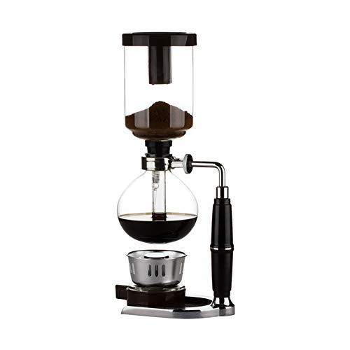 Manuelle Kaffeemühle - 300 / 500ml Siphon Kaffeemaschine Glastopf Home DIY Filter Manuelle Kaffeemaschine Schwarz 300 ml