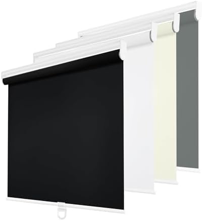 Changshade Cordless Roller Shades Blackout Blinds for Indoor Windows,Pull Down Darkening Roller Shade with UV Protection and Thermal Window Shades for Home and Office(20″ W x 72″ H,Black) Changshade Cordless Roller Shades Blackout Blinds for Indoor Windows,Pull Down Darkening Roller Shade with UV Protection and Thermal Window Shades for Home and Office(20″ W x 72″ H,Black)