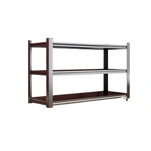 Storage Rack Heavy Duty Garage Shelves, Garage Storage Rack Heavy Duty Shelves, Adjustable 3 Tier Metal Shelves for Warehouse, Pantry, Kitchen 16x12x31in, Black(40x30x80cm/16x12x31in)
