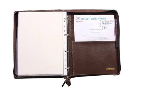 Image of Sukeshcraft Pu Multiuse 25 File Sleeve for Documents, Certificates, Fixed Deposit Receipt, Portfolio A4 Size Documents Holder for Sports, Office, Home, School