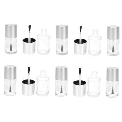 FOMIYES 10個 ネイルポリッシュガラス小型詰め替え容器 コンパクト構造で携帯便利 アウトドアや旅行に 漏れ防止シームレス蓋付き
