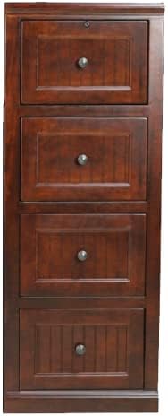 Poplar 4 Drawer File Cabinet Havana Gold