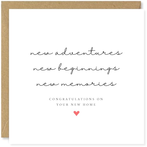 Beau Willows Congratulations On Your New Home Card - Welcome Home - Good Luck Card - House Warming Gifts