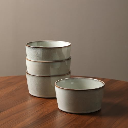 Image of Stone Lain Cairo 24-Piece Dinnerware Set Stoneware, Plates and Bowls Set, Microwave and Dishwasher Safe, Includes Dinner and Salad Plates, Cereal Bowls, Dishes for 8, Grey