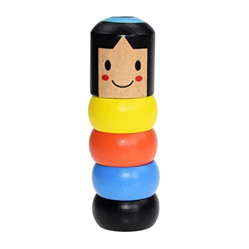 Abimy Unbreakable Wooden Man Magic Toy, Interesting Little Wooden Man Magic Toy, Stage Magic Props, Close Up Stage Magic Props Comedy Mentalism Fun Toy Accessory Funny Toy for Kids
