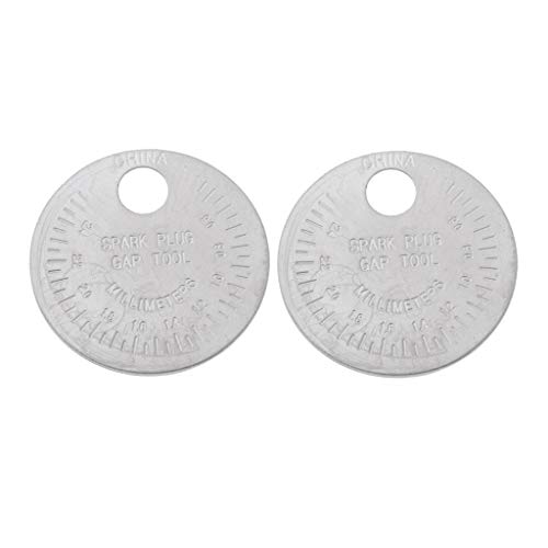 MERIGLARE 2x Velas de Ignição Gapper Peças Redondas Tipo 0,5 a 2,4 Mm Medidor de Vela de Ignição