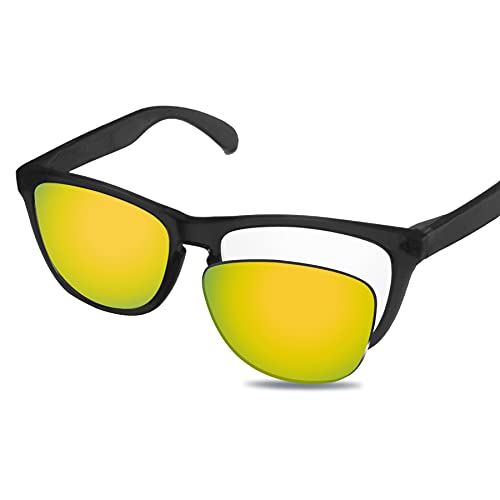 Image of 100% Precise-Fit Replacement Sunglass Lenses Compatible with Oakley Frogskins OO9013 55mm