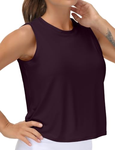 Image of THE GYM PEOPLE Women's Workout Tops in Ice Silk Quick Dry Sleeveless