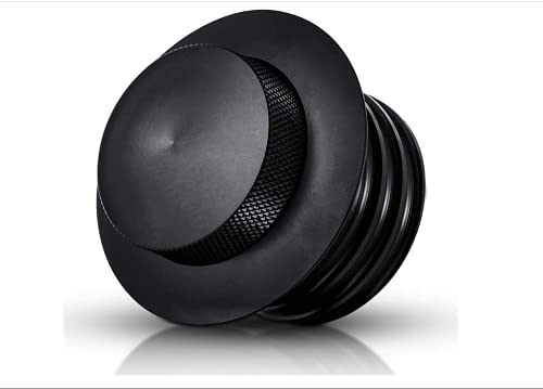 Black Pop Up Gas Cap Vented Fuel Tank Cap Set Compatible with 1982-2010 Harley All Models With Dual Screw In Gas Caps