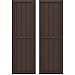 Ekena Millwork ARW101BF518X47TBH Americraft Five Exterior Real Wood Two Equal Panel Framed Board-n-Batten Shutters (Per Pair), 17 1/2"W x 47"H, Raisin Brown
