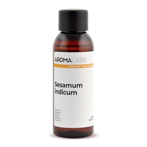 Sésame BIO (Sesamum indicum) - 50 mL - Huile Végétale Vierge et Certifiée AB - Aroma Labs - Made in France