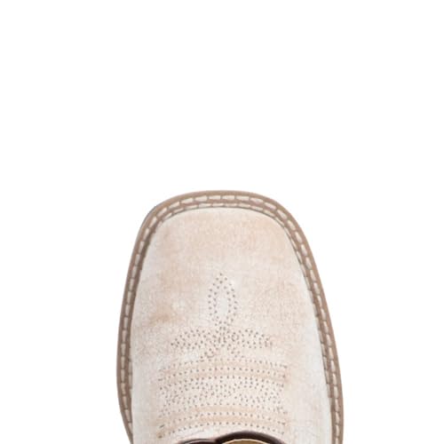 Kid's Georgia White Antique Leather Square Toe2