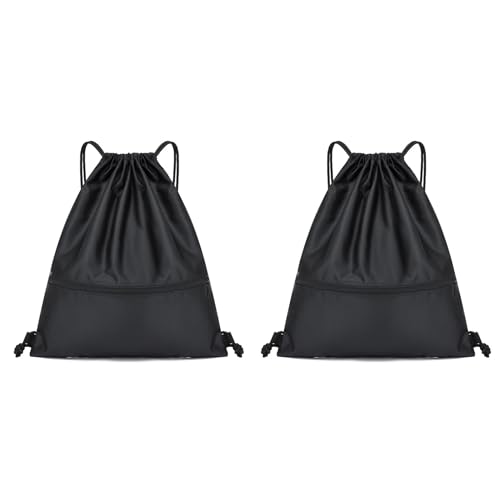 2 PCS Drawstring Backpack Bags Sports Bags String Bags Draw String Backpack for Women Men