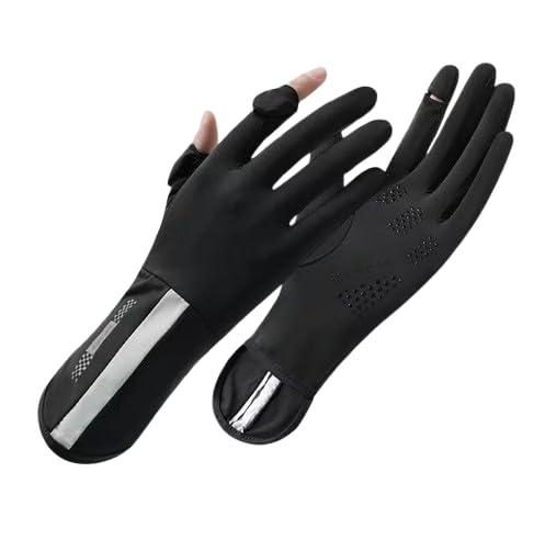 Zebroc 2 PCS Hand Gloves for UV Sun Protection, Anti-UV Breathable Sunscreen Driving Glove Cooling Arm Full Finger Sleeves Brace, Car Driving Long Glove Arm Sleeve