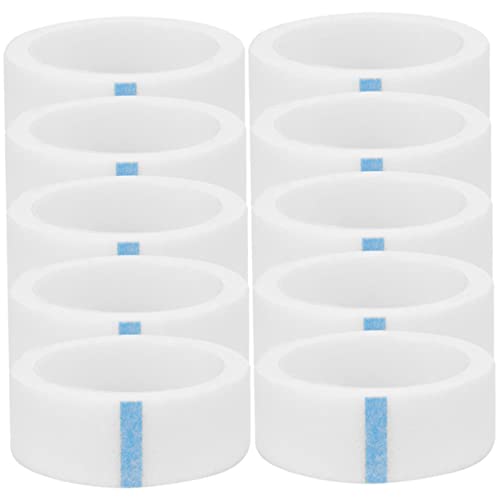 PartyKindom 10Rolls Non Woven Lash Tape for Eyelash Extensions Breathable and Tear Resistant Skin Friendly Adhesive for Makeup and Salon Use Easy to Apply and Remove