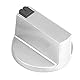 XLKJ 4 STK Universal Gasherd-Knöpfe, 6mm, Silber, Zinklegierung, Modernes Design, Ideal für Haus- oder Restaurantküchen