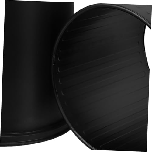 Caneca de basura negra rectangular para baño y oficina miniatura 3