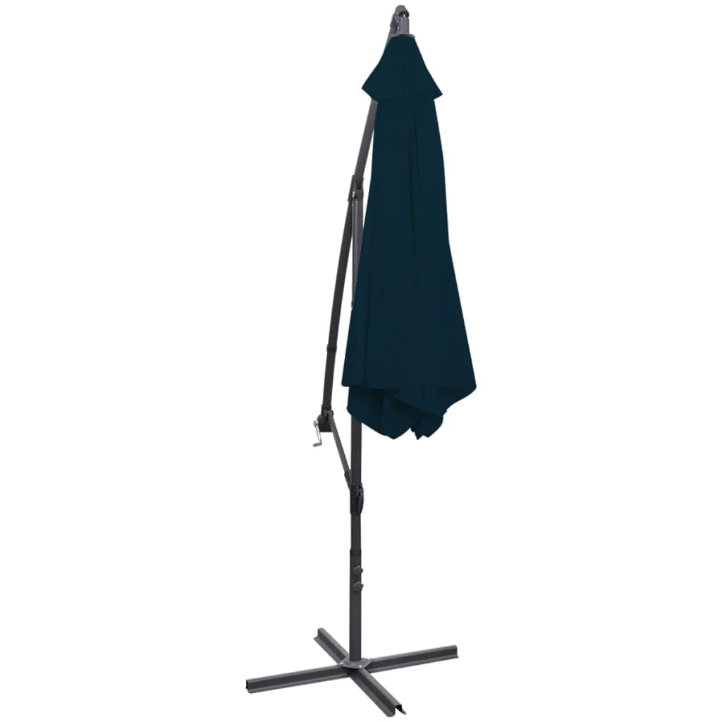 Parasol przeciwsłoneczny z aluminiowym masztem cm, kolor bordowy, ochrona przed promieniowaniem UV, parasol tarasowy z mechanizmem korbowym, wytrzymała podstawa krzyżowa do ogrodu, na