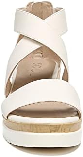SOUL Naturalizer Womens Goodtimes Wedge Sandal, Porcelain, 7.5 Wide US | Image 2