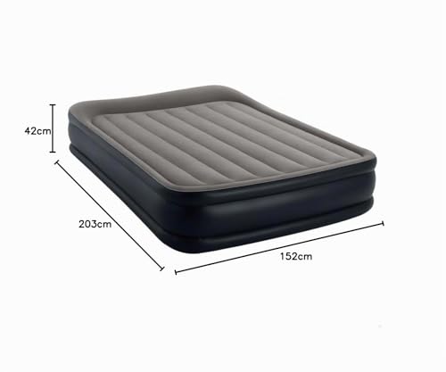Miniatura 3 de Intex 64136 Deluxe Pillow Rest Colchón Hinchable Doble, Con Tecnología Fiber-Tech, De La Línea Dura-Beam Plus, Medidas 152x203x42 Cm, Peso Máximo 272 Kg