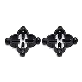 Niaspi 2Pcs Four Leaf Clover Non-Piercing Nipple Rings - Stainless Steel Fake Nipple Rings Shield Barbell Ring Summer Beach Faux Body Jewelry for Women (Black)