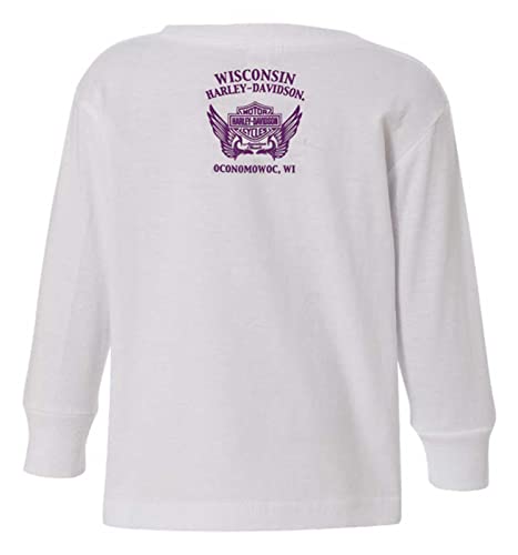 Harley-Davidson Girl's Love B&S Short Sleeve Tee, Toddler & Youth - White2