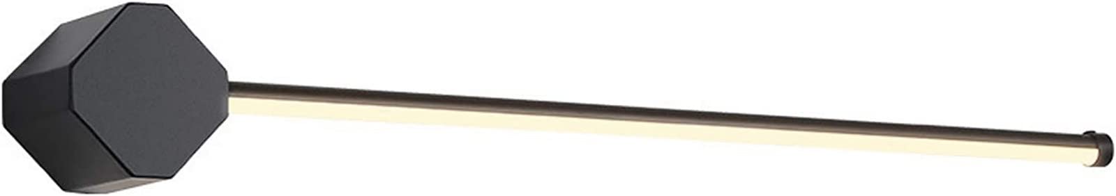 Lampe de vanité LED en métal noir et acrylique pour applique murale de prestige