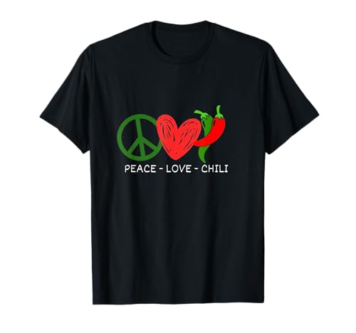 Peace Love Chili Cute Taco Cinco de Mayo Mexican Food Lovers T-Shirt