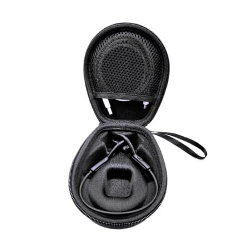 Opatiny Funda de viaje para auriculares de conducción ósea, bolsa protectora rígida de EVA de 12 x 7 x 2 cm, bolsa de almacenamiento ligera y compacta compatible con la mayoría de marcas, color negro